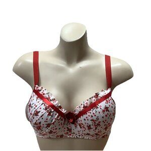 Massam Size Large Floral & Satin Underwire Bra. Made in Brazil. New with Tags